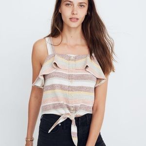 Madewell {Texture & Thread} Ruffle Tie-Front
Tank in Stripe | XS